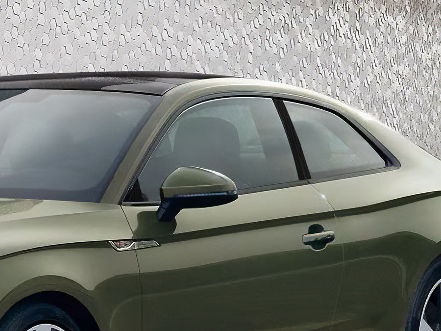 audi a5 2020-2024 (coupe) Brushed Aluminum Black Pillar Cover Diagram