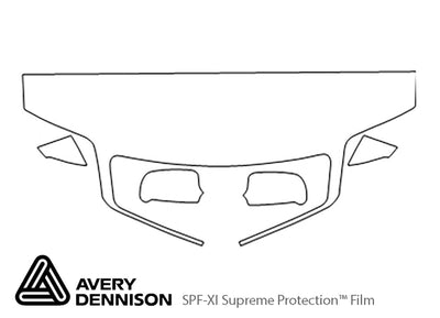 a6 Avery Dennison Clear Bra Hood Precut PPF Diagram