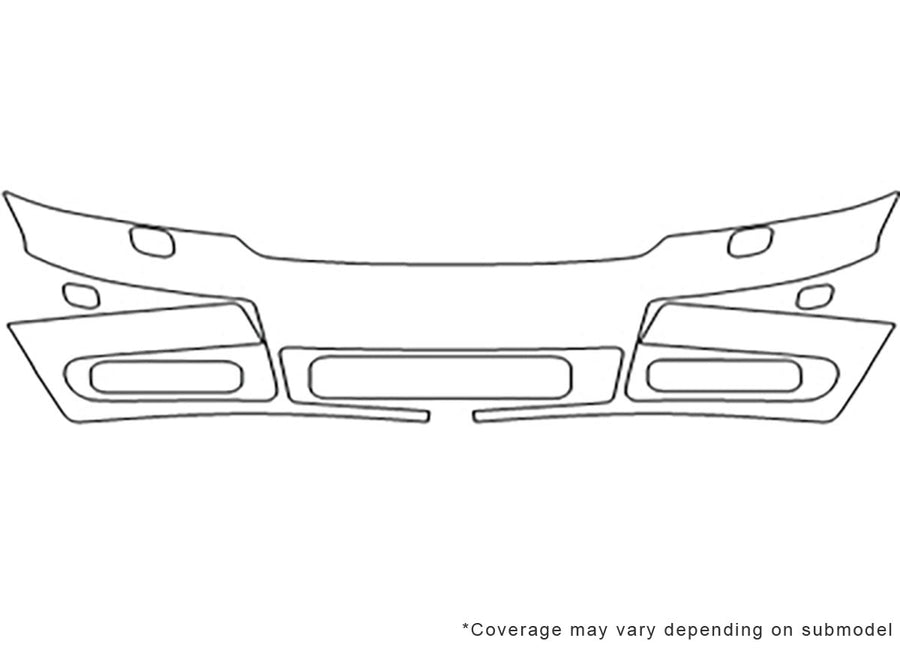 a6 Avery Dennison Clear Bra Bumper Precut PPF Diagram
