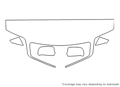a6 3M Clear Bra Hood Precut PPF Diagram