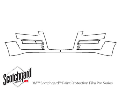 a6 3M Clear Bra Bumper Precut PPF Diagram