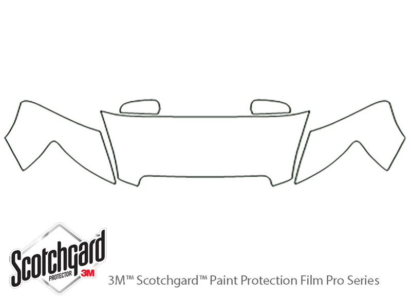 a6 3M Clear Bra Hood Precut PPF Diagram