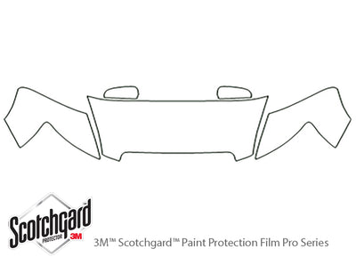 a6 3M Clear Bra Hood Precut PPF Diagram