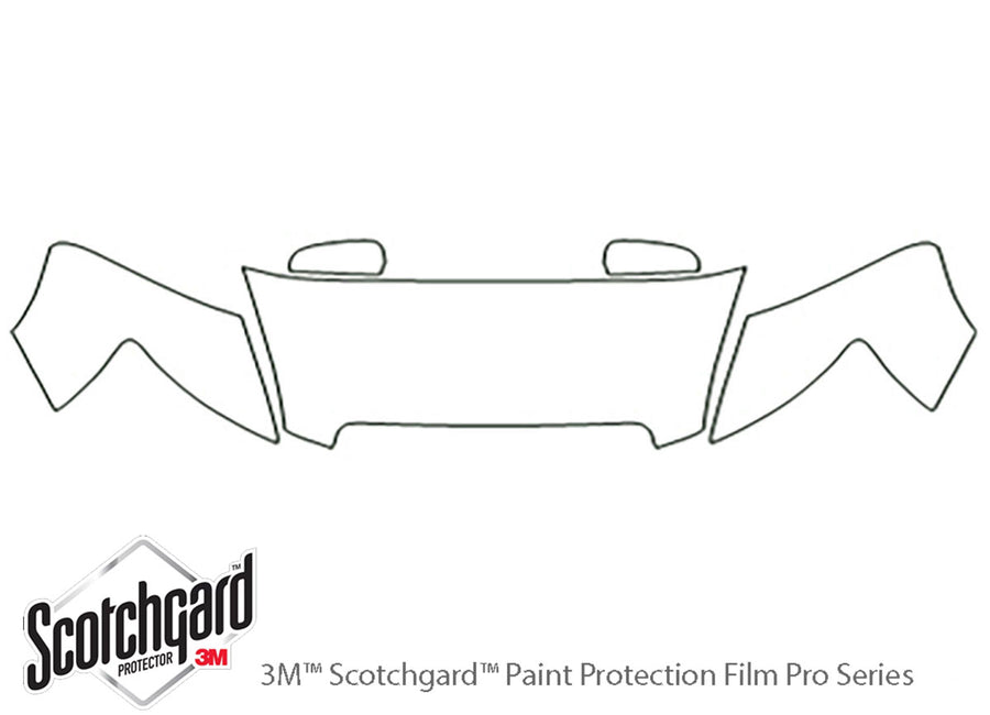 a6 3M Clear Bra Hood Precut PPF Diagram