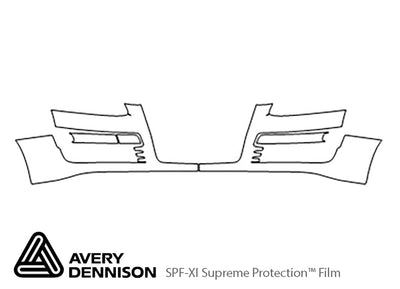 a6 Avery Dennison Clear Bra Bumper Precut PPF Diagram