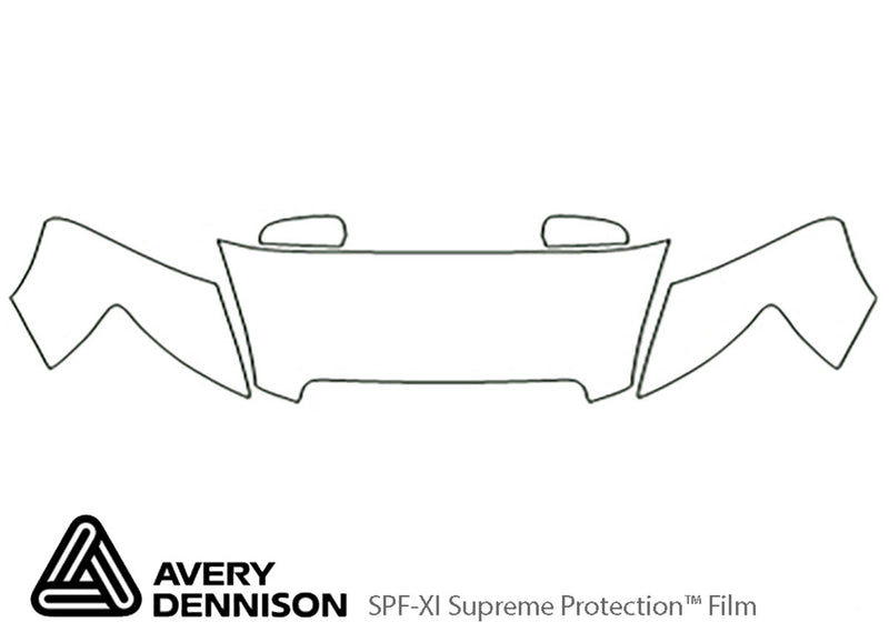 a6 Avery Dennison Clear Bra Hood Precut PPF Diagram