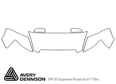 a6 Avery Dennison Clear Bra Hood Precut PPF Diagram