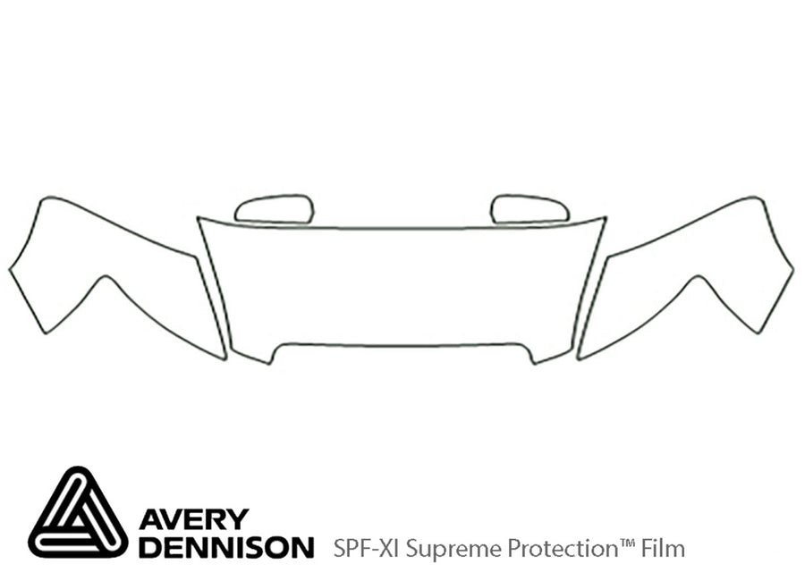 a6 Avery Dennison Clear Bra Hood Precut PPF Diagram