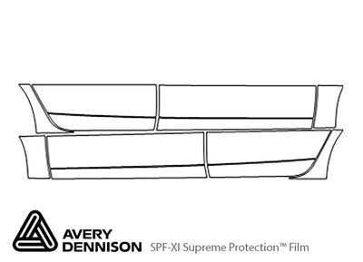 a6 Avery Dennison Clear Bra Door Cup Precut PPF Diagram