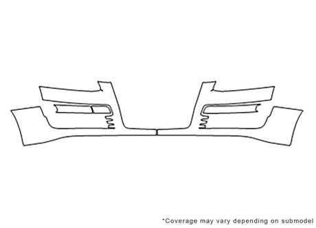 a6 3M Clear Bra Bumper Precut PPF Diagram