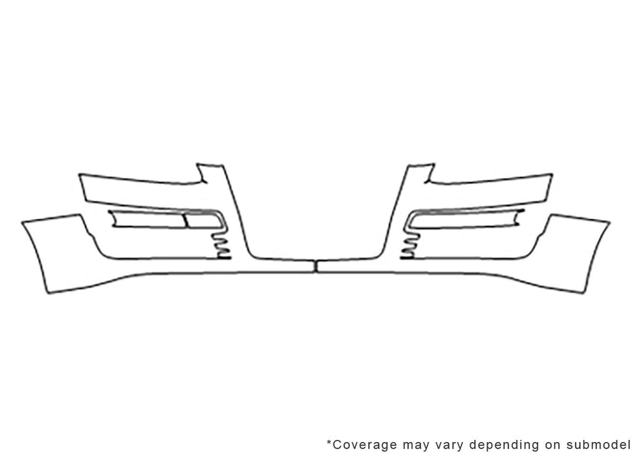 a6 Avery Dennison Clear Bra Bumper Precut PPF Diagram