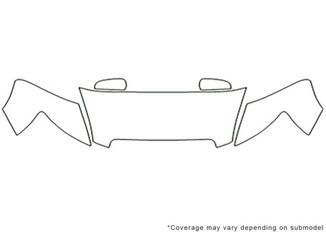a6 3M Clear Bra Hood Precut PPF Diagram