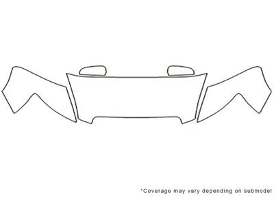 a6 Avery Dennison Clear Bra Hood Precut PPF Diagram