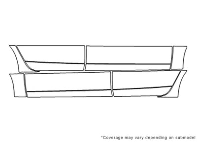 a6 Avery Dennison Clear Bra Door Cup Precut PPF Diagram