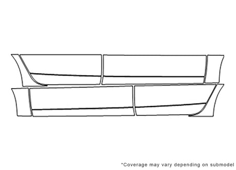 a6 Avery Dennison Clear Bra Door Cup Precut PPF Diagram