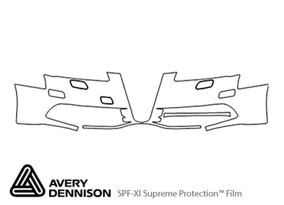 a6 Avery Dennison Clear Bra Bumper Precut PPF Diagram
