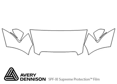 a6 Avery Dennison Clear Bra Hood Precut PPF Diagram
