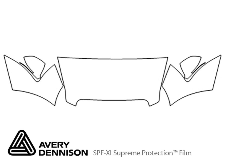 a6 Avery Dennison Clear Bra Hood Precut PPF Diagram