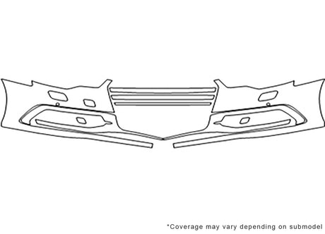 a6 3M Clear Bra Bumper Precut PPF Diagram
