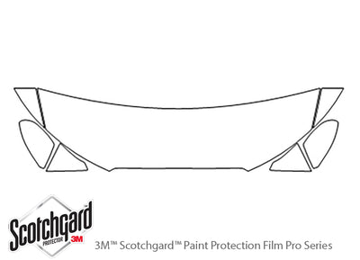 a6 3M Clear Bra Hood Precut PPF Diagram