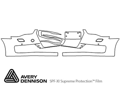 a6 Avery Dennison Clear Bra Bumper Precut PPF Diagram