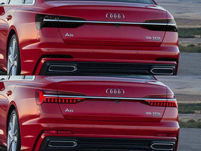 a6 (sedan) Before and After Smoked Taillights