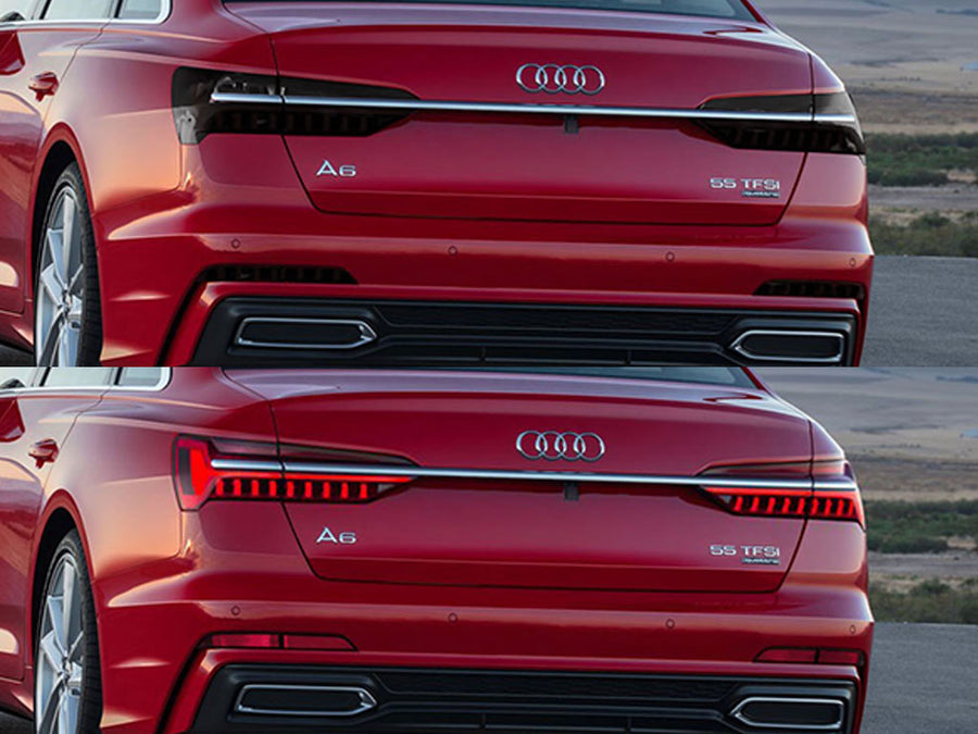a6 (sedan) Before and After Smoked Taillights