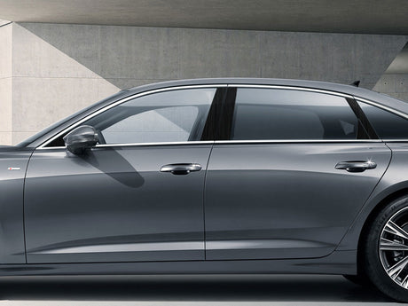 audi a6 2019-2023 Brushed Aluminum Black Pillar Cover Diagram