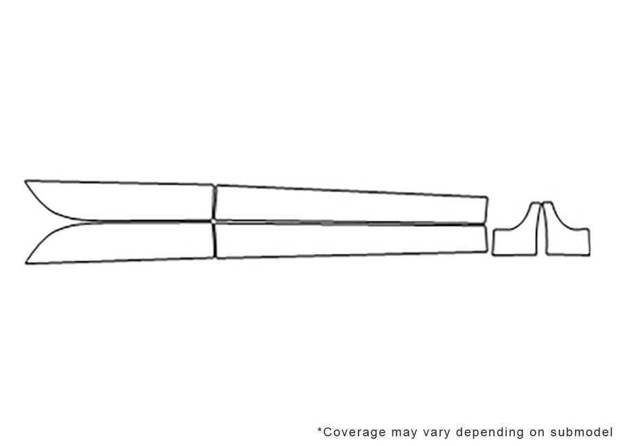 a7 3M Clear Bra Door Cup Precut PPF Diagram