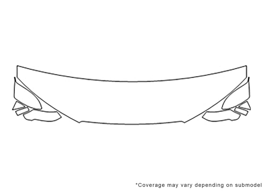 a7 3M Clear Bra Hood Precut PPF Diagram