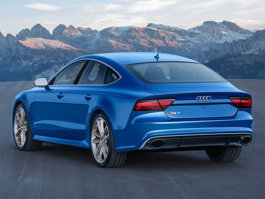 audi a7 2012-2018 Brushed Aluminum Black Pillar Trim
