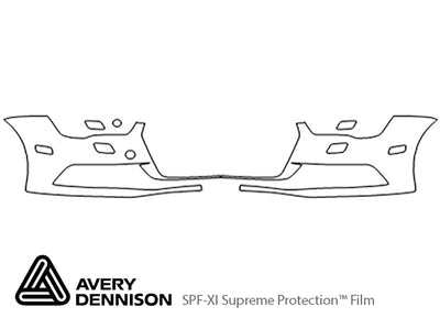 a7 Avery Dennison Clear Bra Bumper Precut PPF Diagram