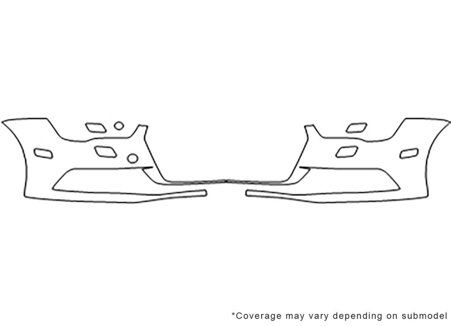 a7 Avery Dennison Clear Bra Bumper Precut PPF Diagram