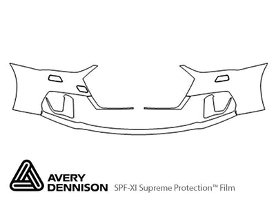 a7 Avery Dennison Clear Bra Bumper Precut PPF Diagram