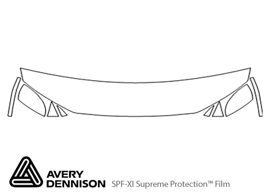 a7 Avery Dennison Clear Bra Hood Precut PPF Diagram
