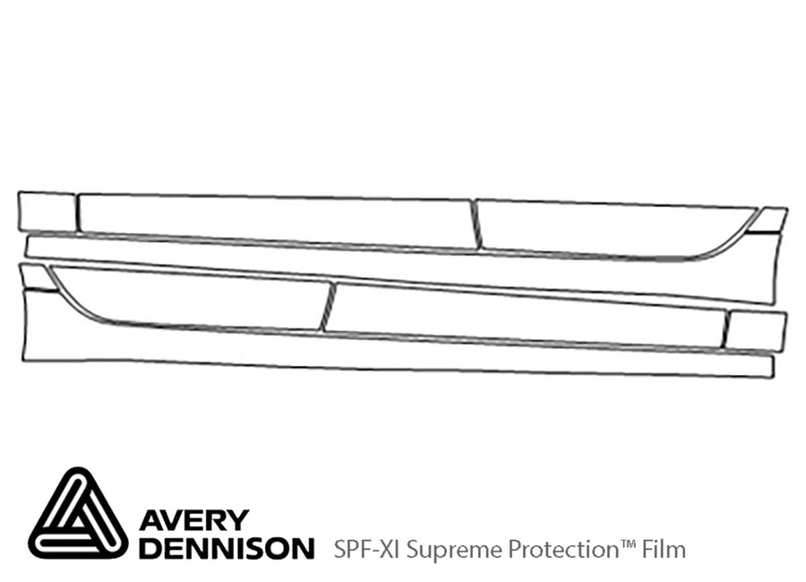 a7 Avery Dennison Clear Bra Door Cup Precut PPF Diagram