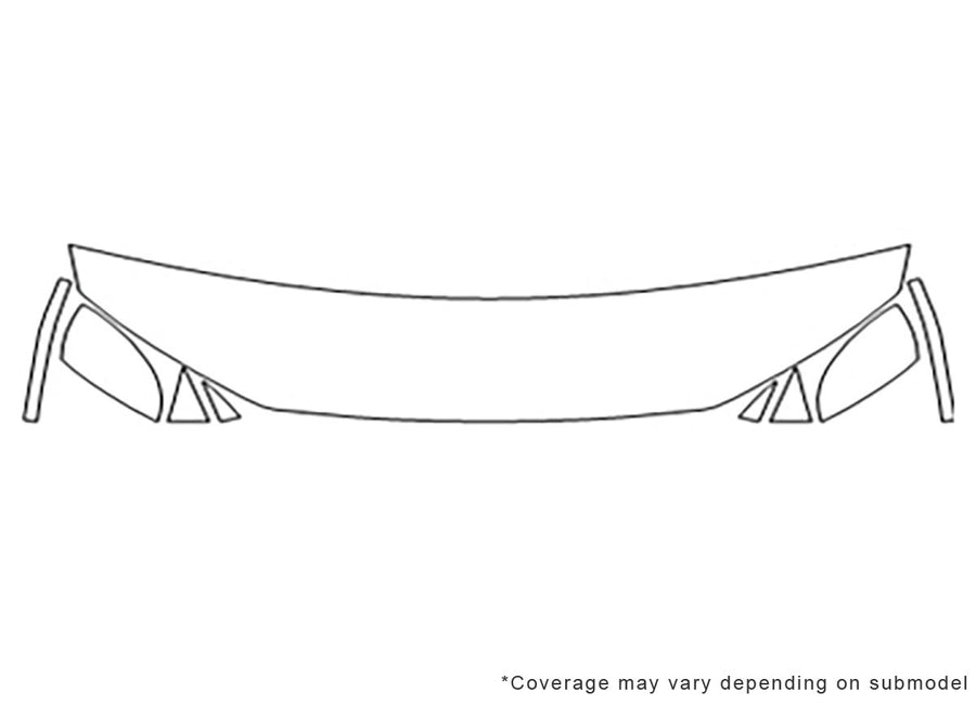 a7 3M Clear Bra Hood Precut PPF Diagram