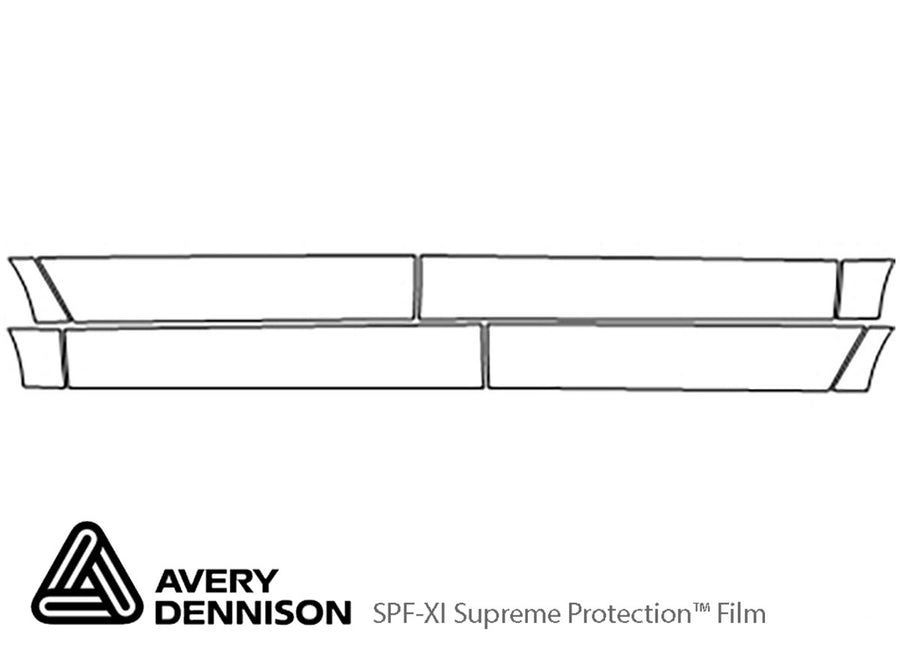a8 Avery Dennison Clear Bra Door Cup Precut PPF Diagram