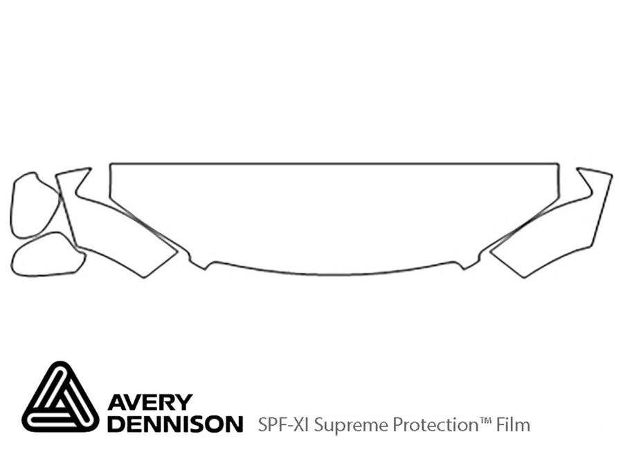 a8 Avery Dennison Clear Bra Hood Precut PPF Diagram