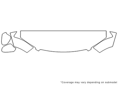 a8 Avery Dennison Clear Bra Hood Precut PPF Diagram