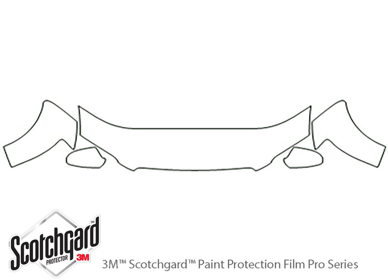 a8 3M Clear Bra Hood Precut PPF Diagram