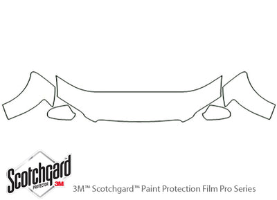 a8 3M Clear Bra Hood Precut PPF Diagram
