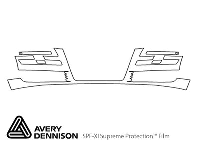a8 Avery Dennison Clear Bra Bumper Precut PPF Diagram