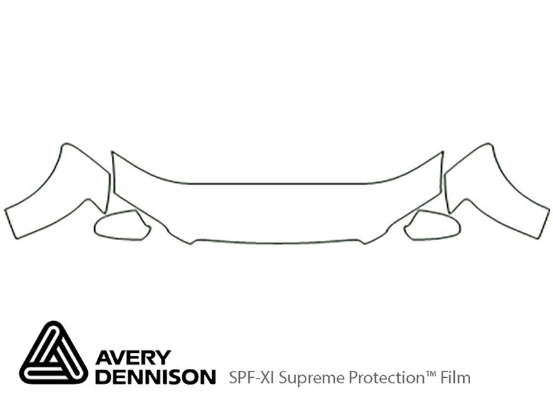 a8 Avery Dennison Clear Bra Hood Precut PPF Diagram