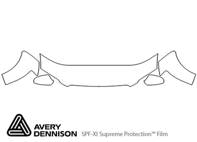 a8 Avery Dennison Clear Bra Hood Precut PPF Diagram