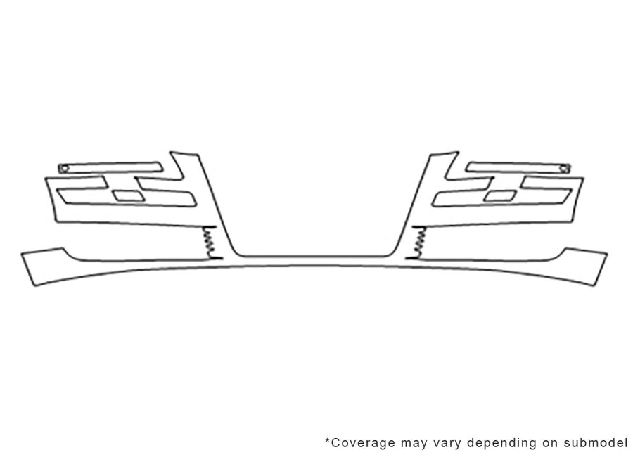 a8 3M Clear Bra Bumper Precut PPF Diagram