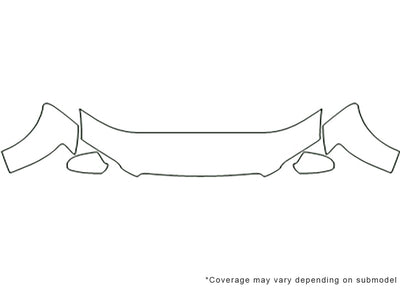 a8 3M Clear Bra Hood Precut PPF Diagram