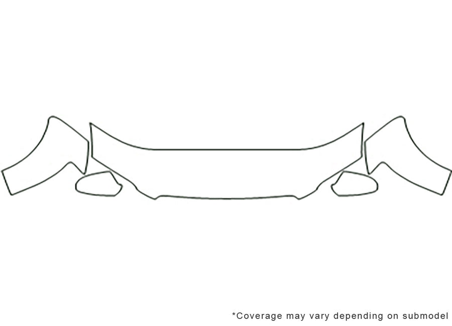 a8 3M Clear Bra Hood Precut PPF Diagram