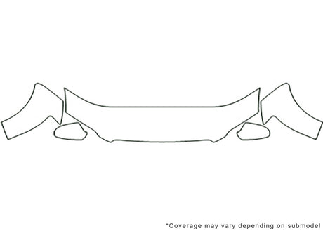 a8 Avery Dennison Clear Bra Hood Precut PPF Diagram