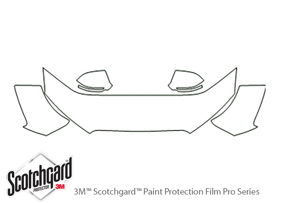 a8 3M Clear Bra Hood Precut PPF Diagram